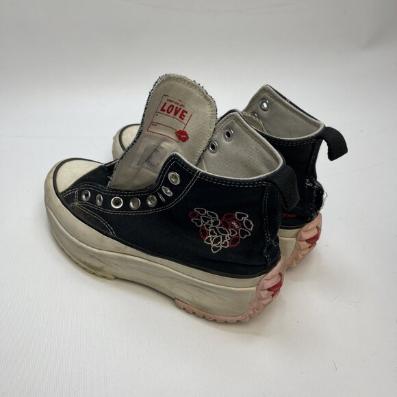 Converse Run Star Hike HI Love Sneakers Love Valentines Wom 8 No Laces Read* - Picture 3 of 16